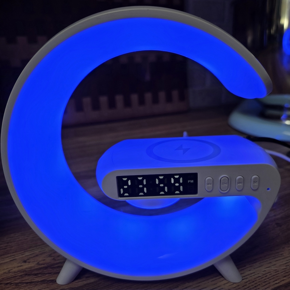 Contemporary Cell Phone Charger, Clock, Sound Machine